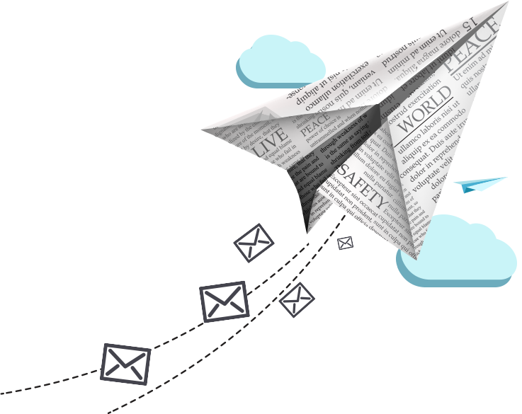 Graficzne przedstawienie rozsyłania wiadomości e-mail